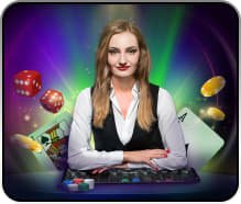 Tampilan permainan kasino live di platform kakakslot88